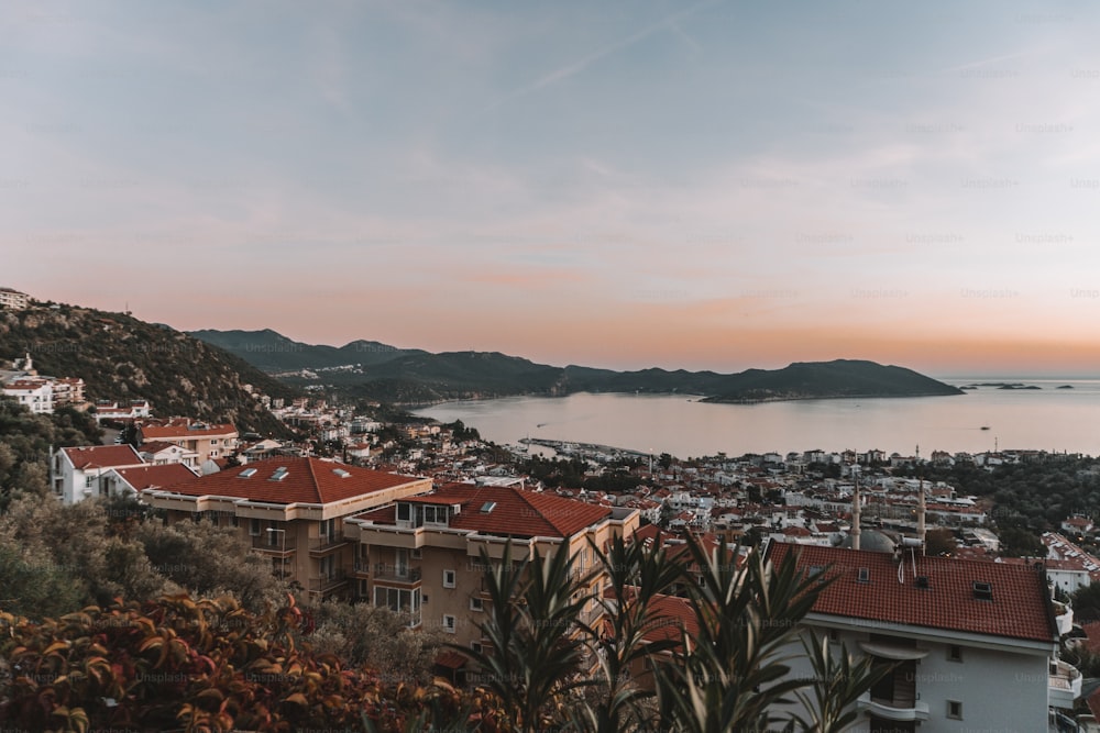 a view of a city and a body of water