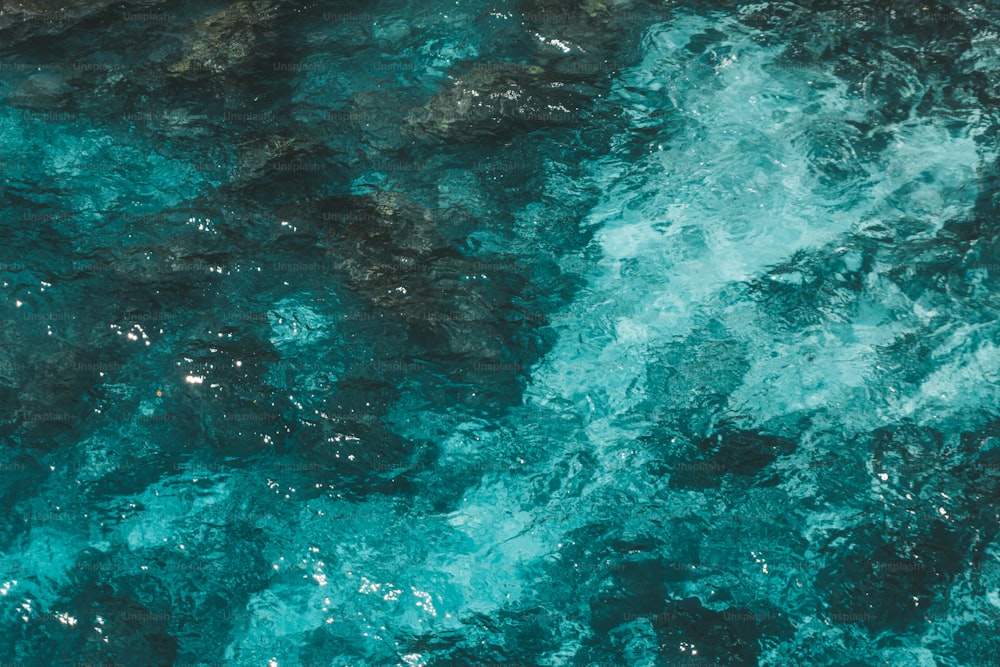 an aerial view of a body of water