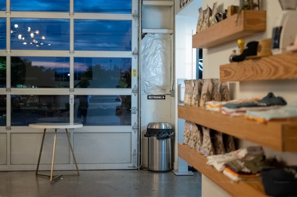 a room filled with lots of shelves filled with shoes