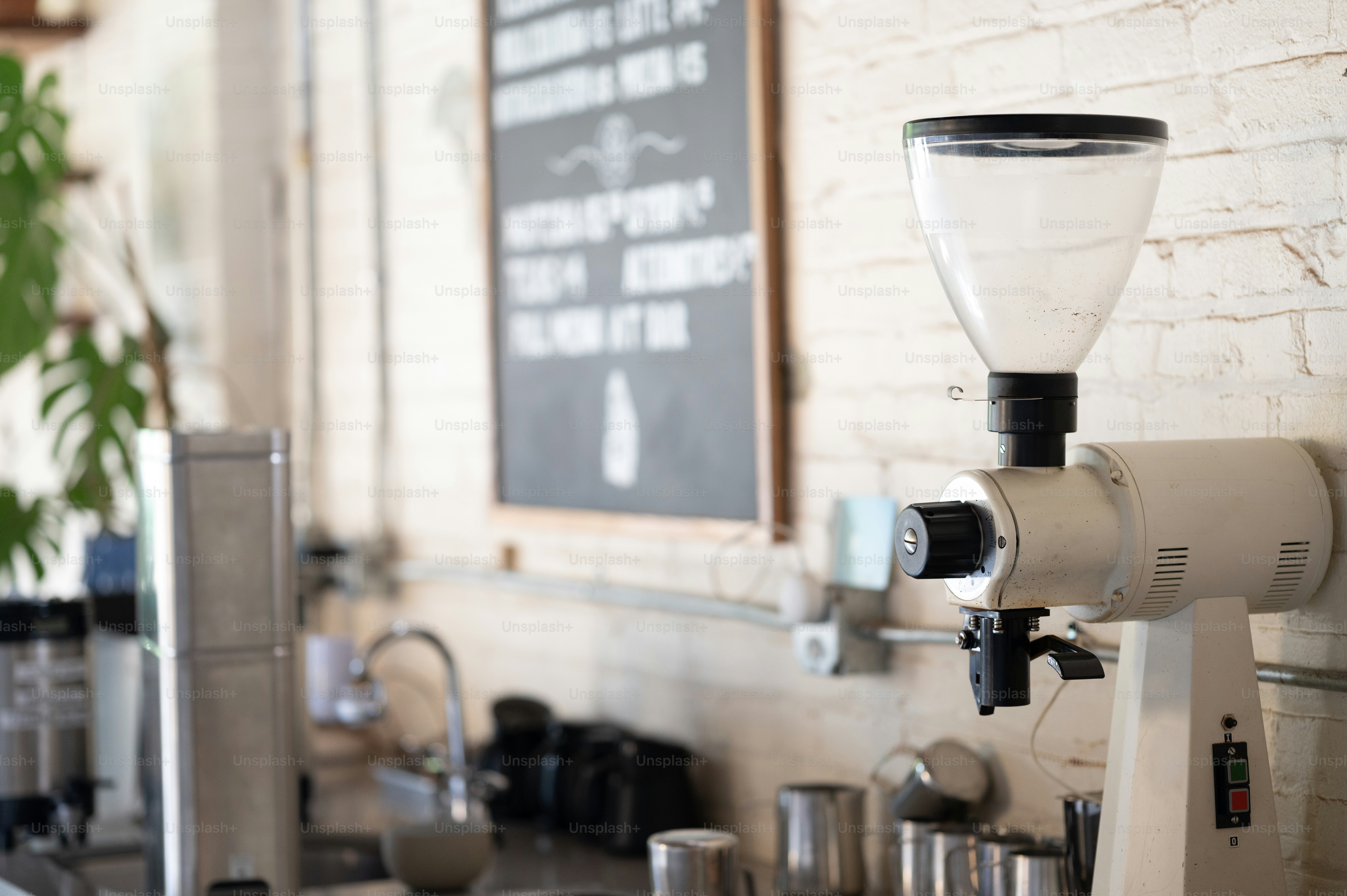 a coffee machine sitting on top of a counter