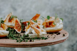 a plate of food that is sitting on a table