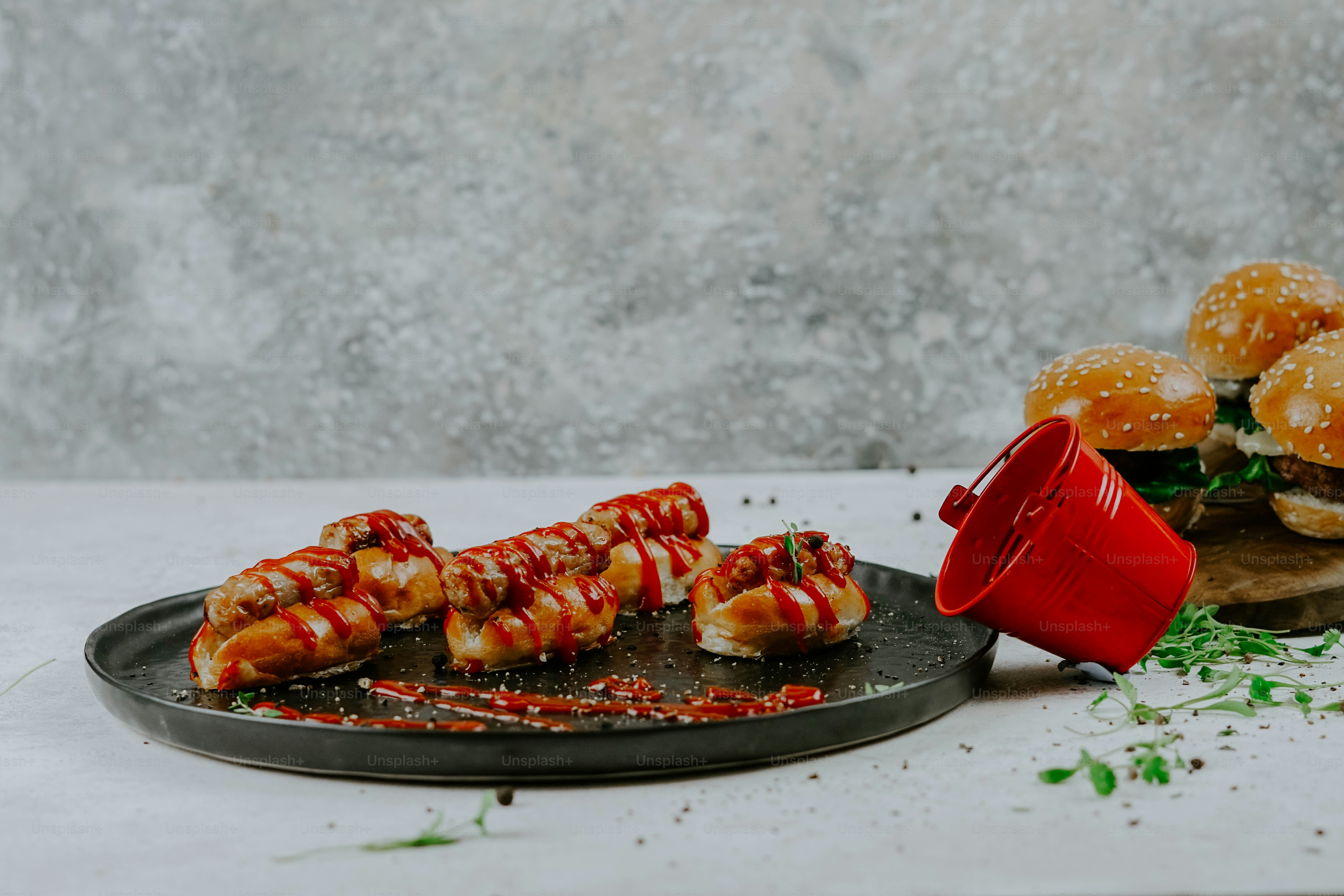a plate of food that is on a table