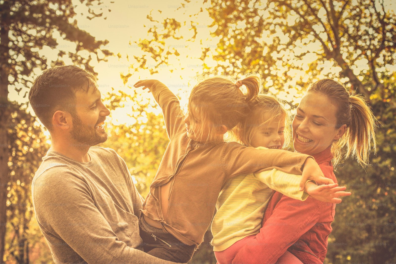 Family spending time together outdoors