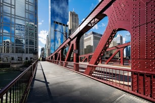Chicago downtown bridge and buiding