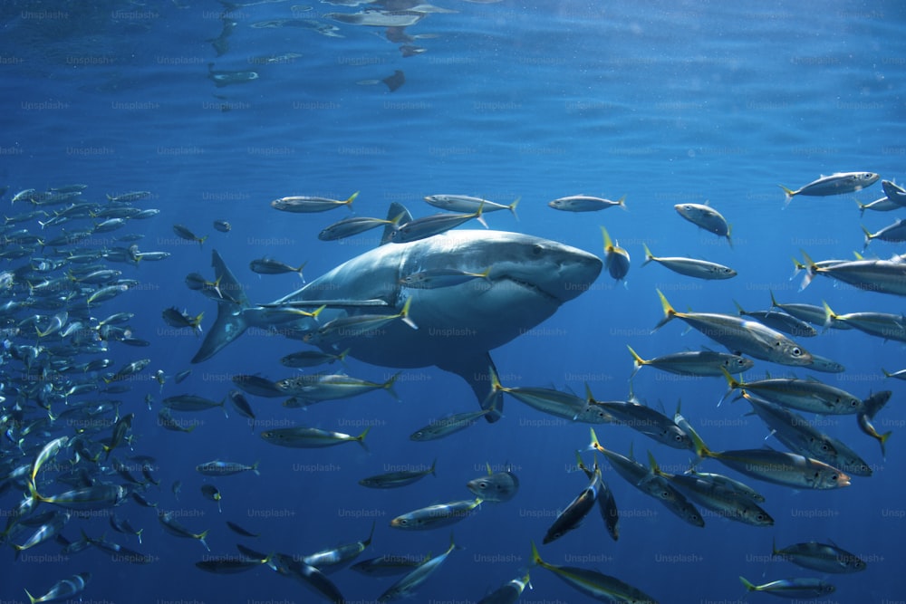 A Great White Shark in Guadalupe Island