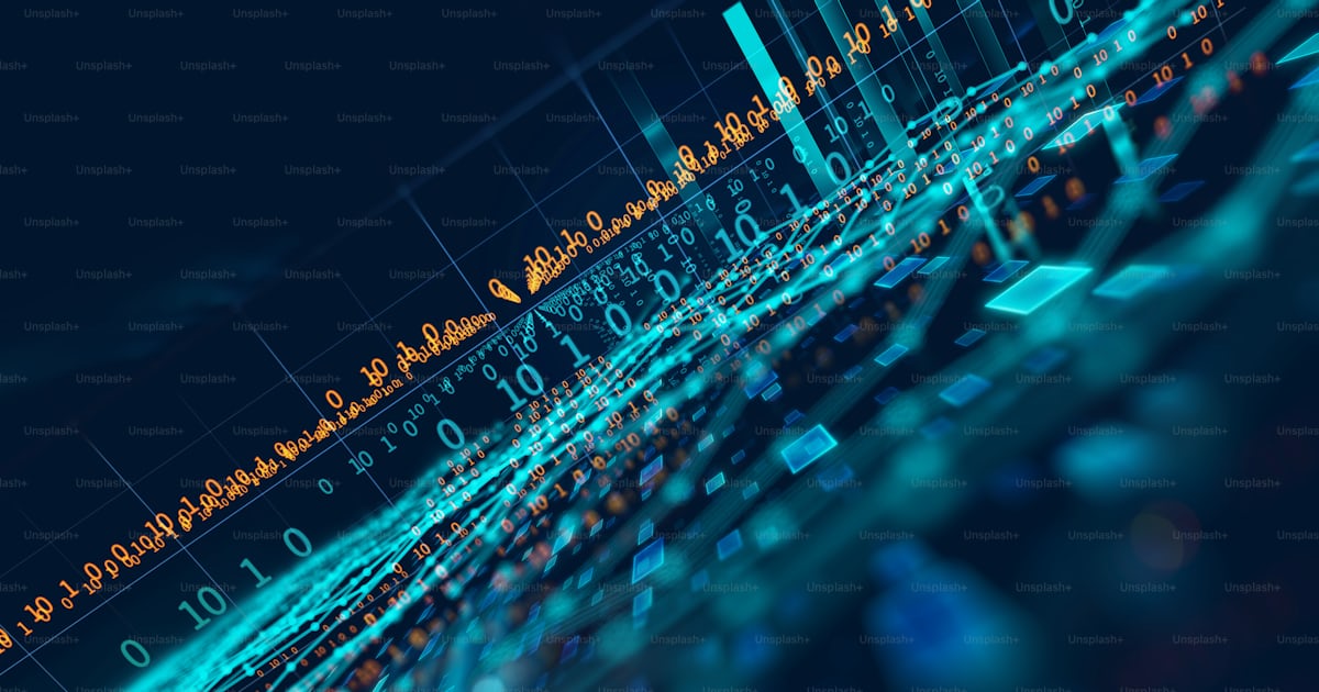 Digital code number abstract background, represent coding technology ...