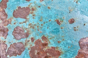 Rusty blue colored metal texture. Abstract grunge texture background