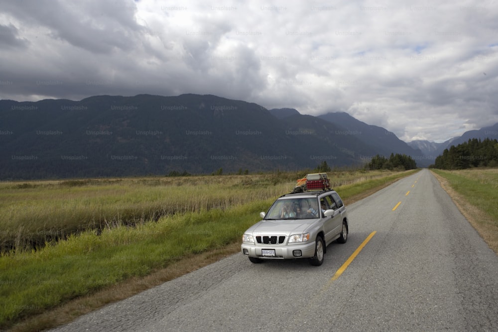 a car parked on the side of the road