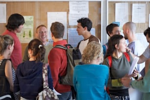 a group of people standing next to each other