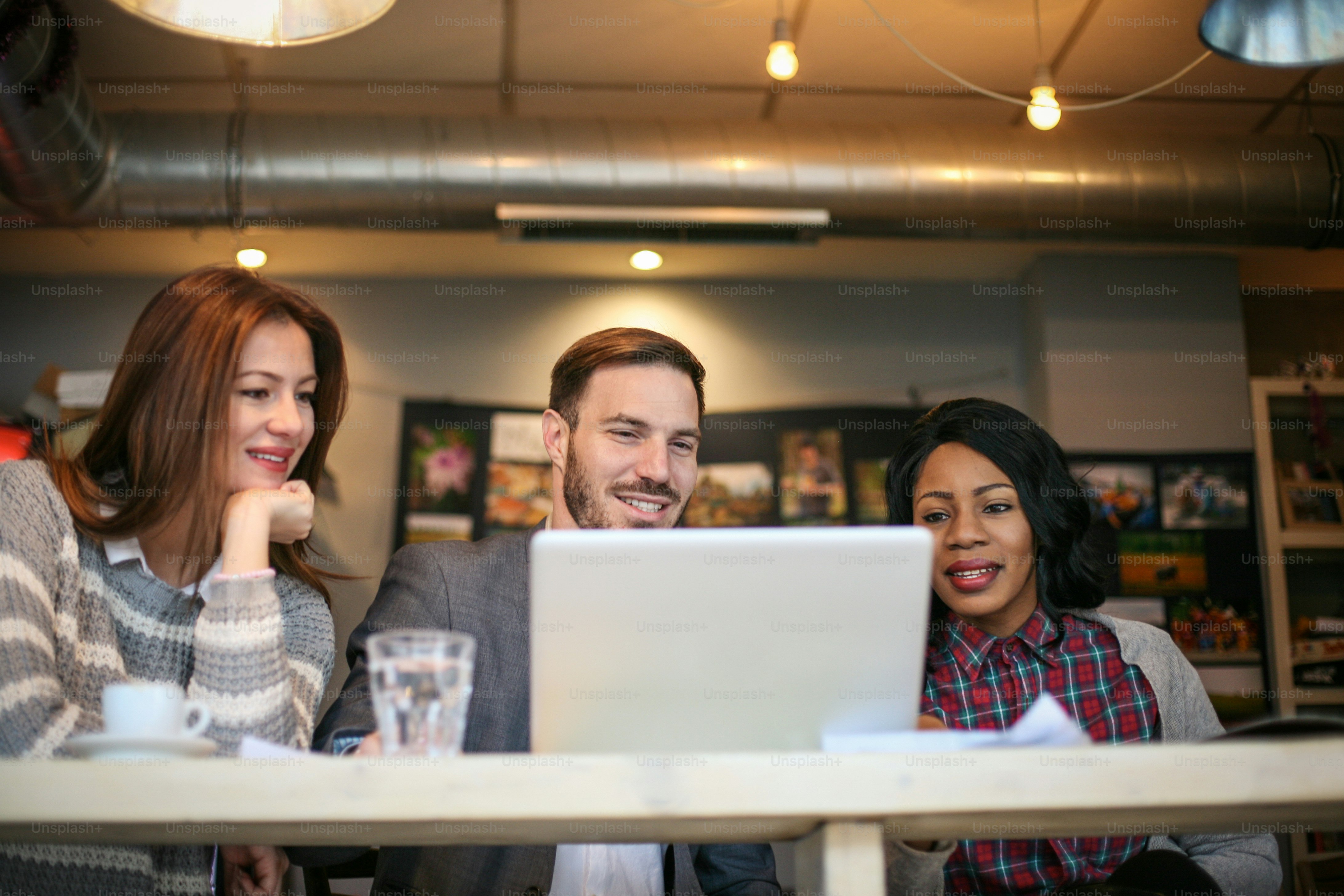 Business people working together in office.