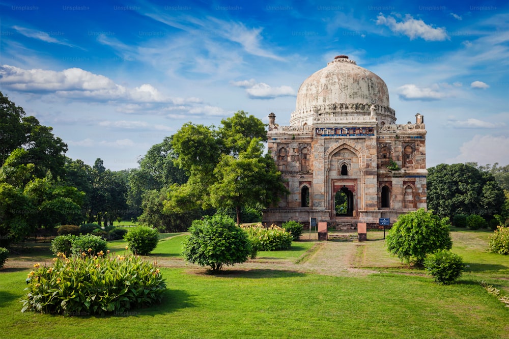 Sheesh Gumbad - tomb from the last lineage of the Lodhi Dynasty. It is situated in Lodi Gardens city park in Delhi, India