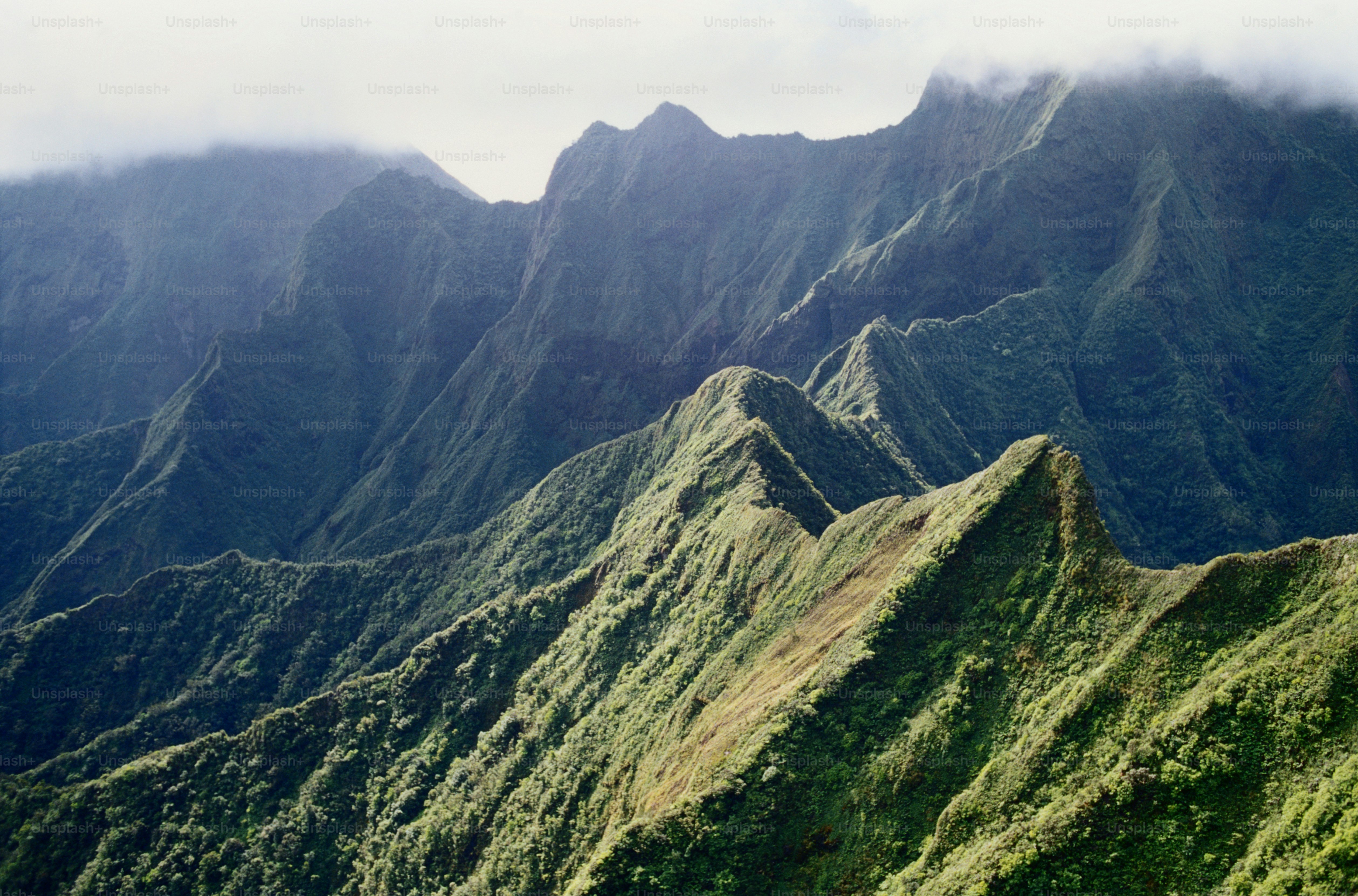 a view of a mountain range from a plane