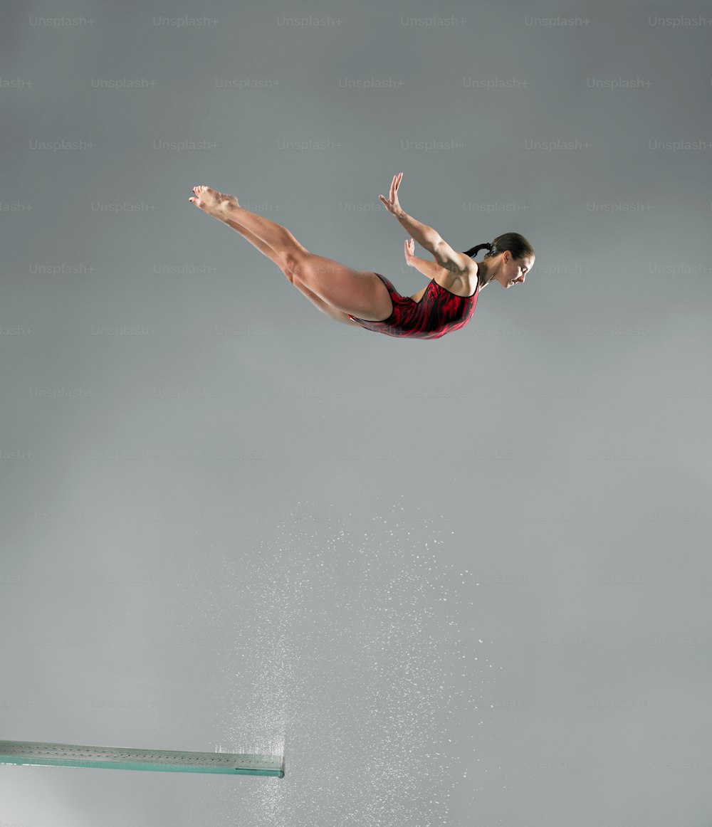 Diver in mid-air