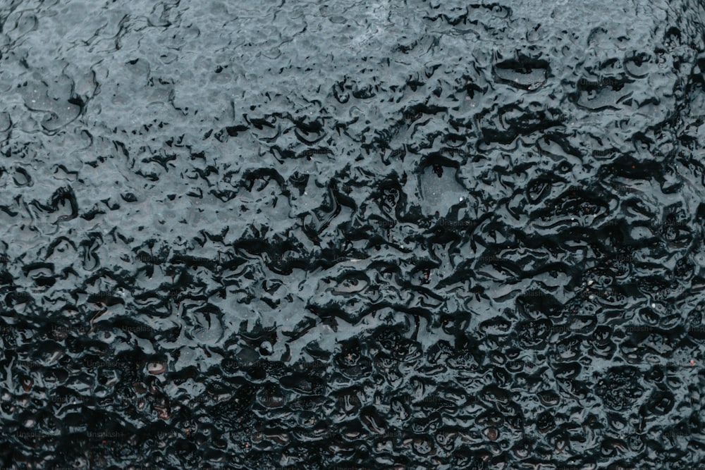 a close up of water droplets on a window