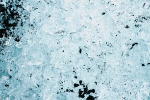 a black and white photo of ice and water