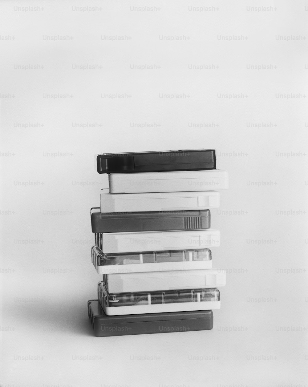 a stack of books sitting on top of each other