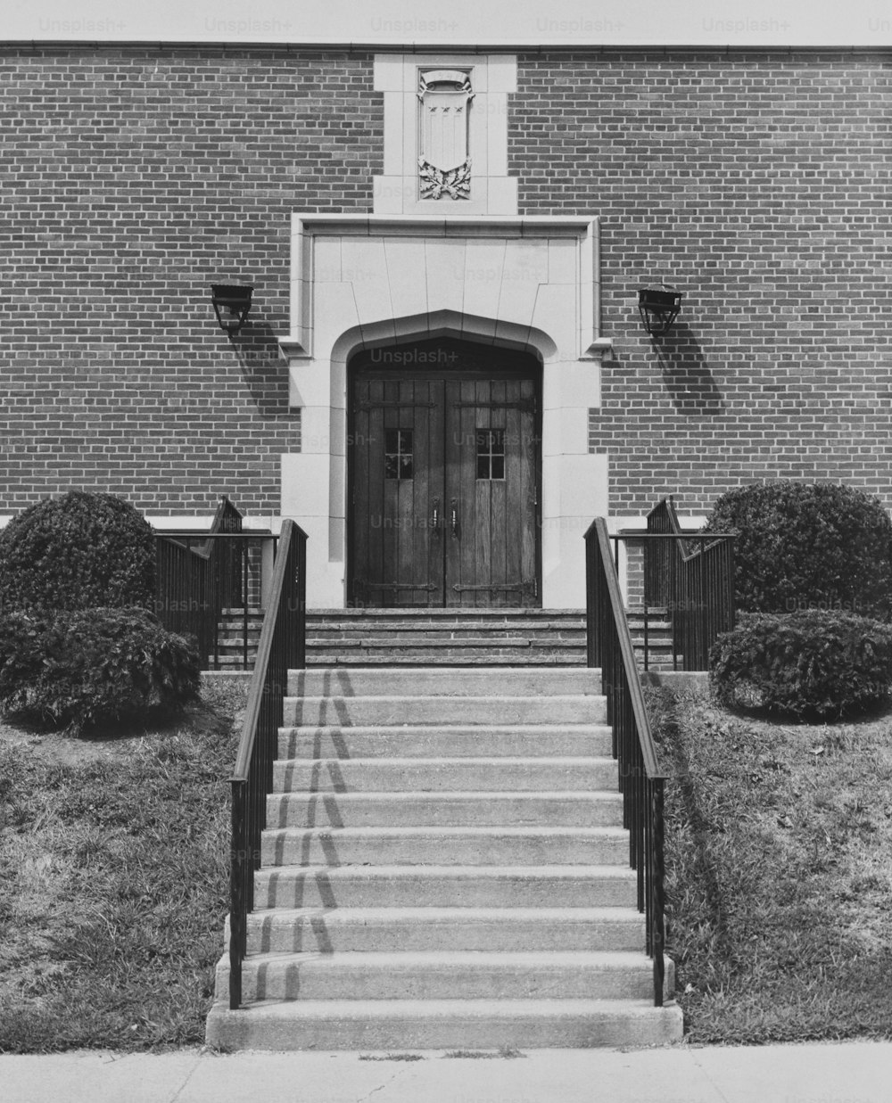 View of Stairs to Building Entrance. (Photo by George Marks/Retrofile/Getty Images)