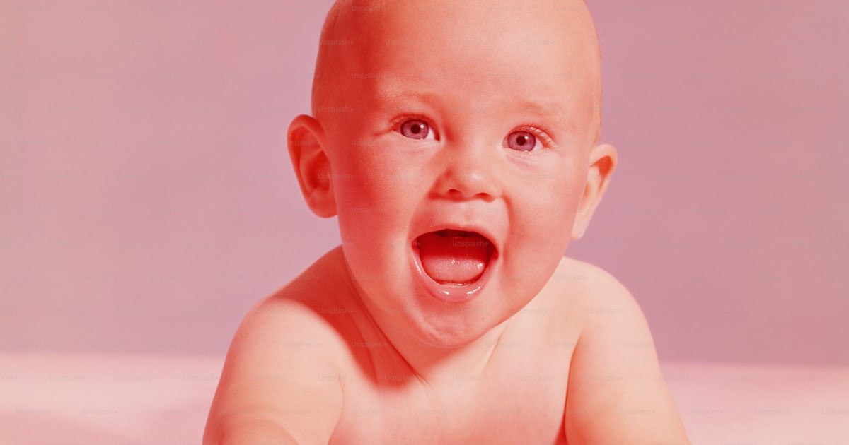 ÉTATS-UNIS - Circa 1950s : Bébé qui rit. photo – Image de Une personne ...