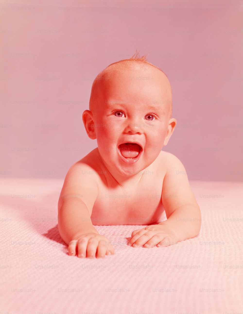 UNITED STATES - CIRCA 1950s:  Baby laughing.