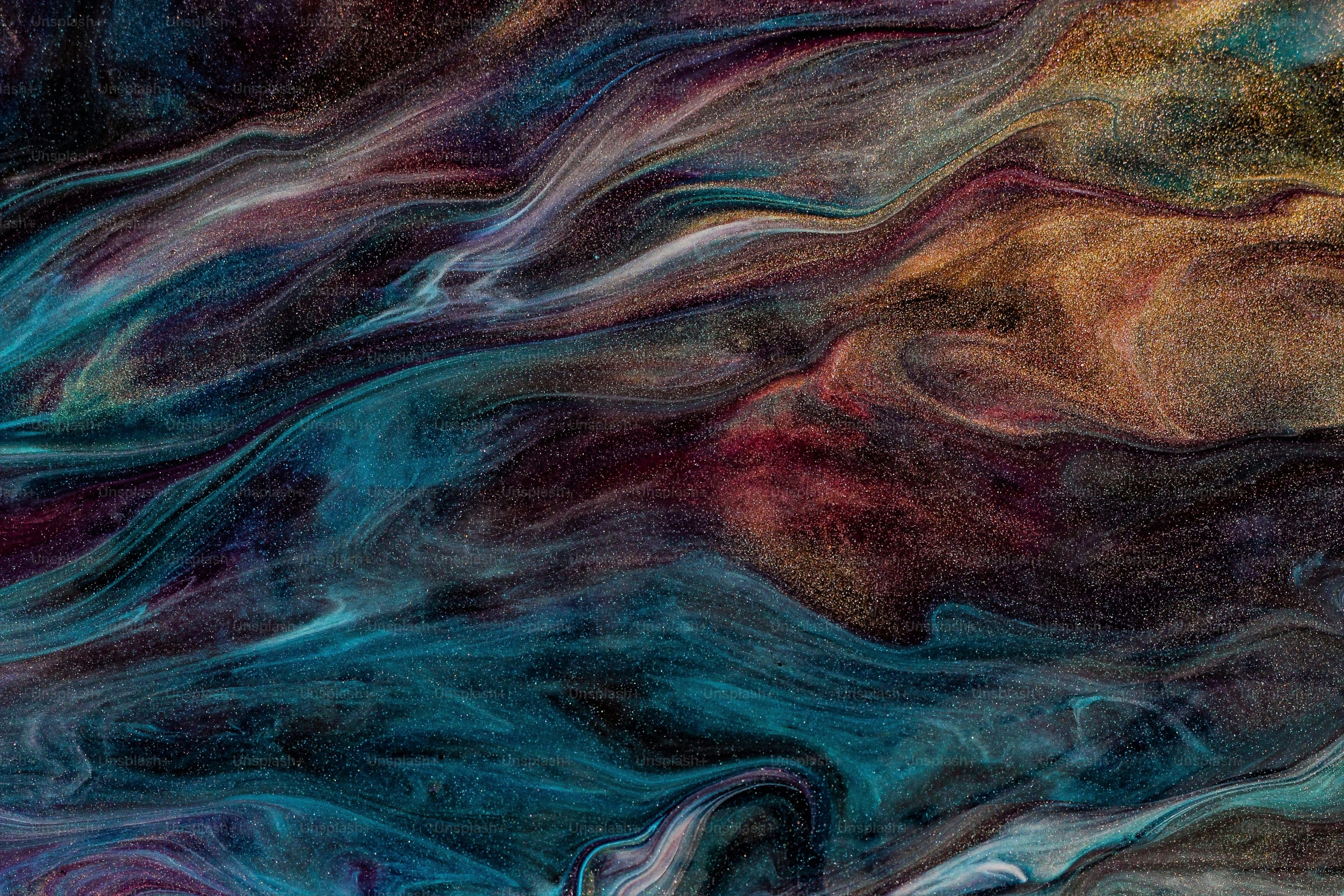 an abstract painting of different colors and shapes