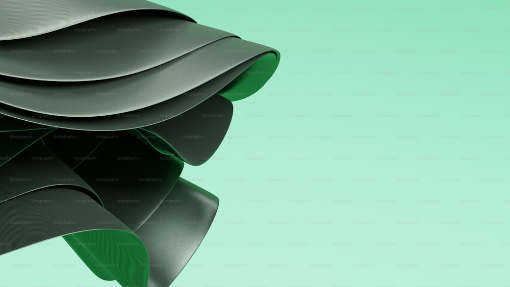 Gros plan d’un objet vert et noir
