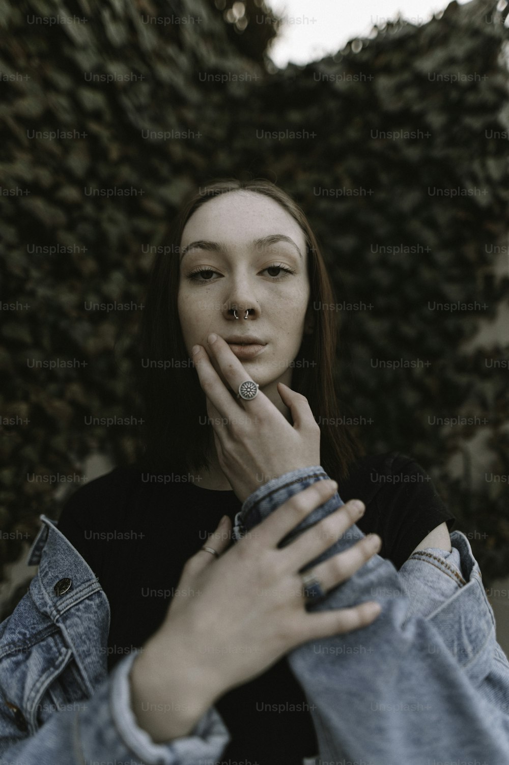 a woman with a ring on her finger