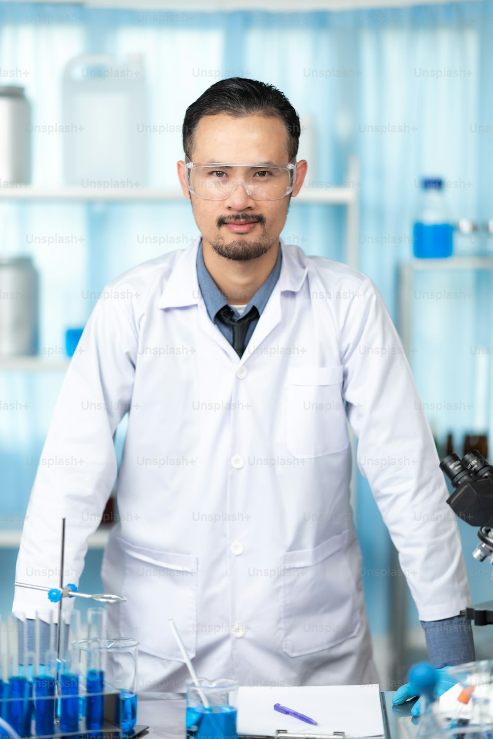 Portrait of a scientist in a chemical laboratory