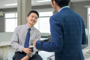 Businessman discussing and planning about strategy in modern office