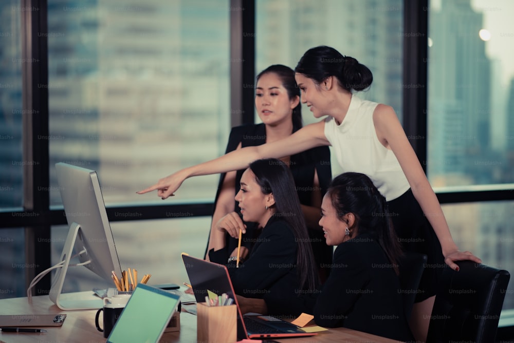 business women teamwork, success business concept, creative team