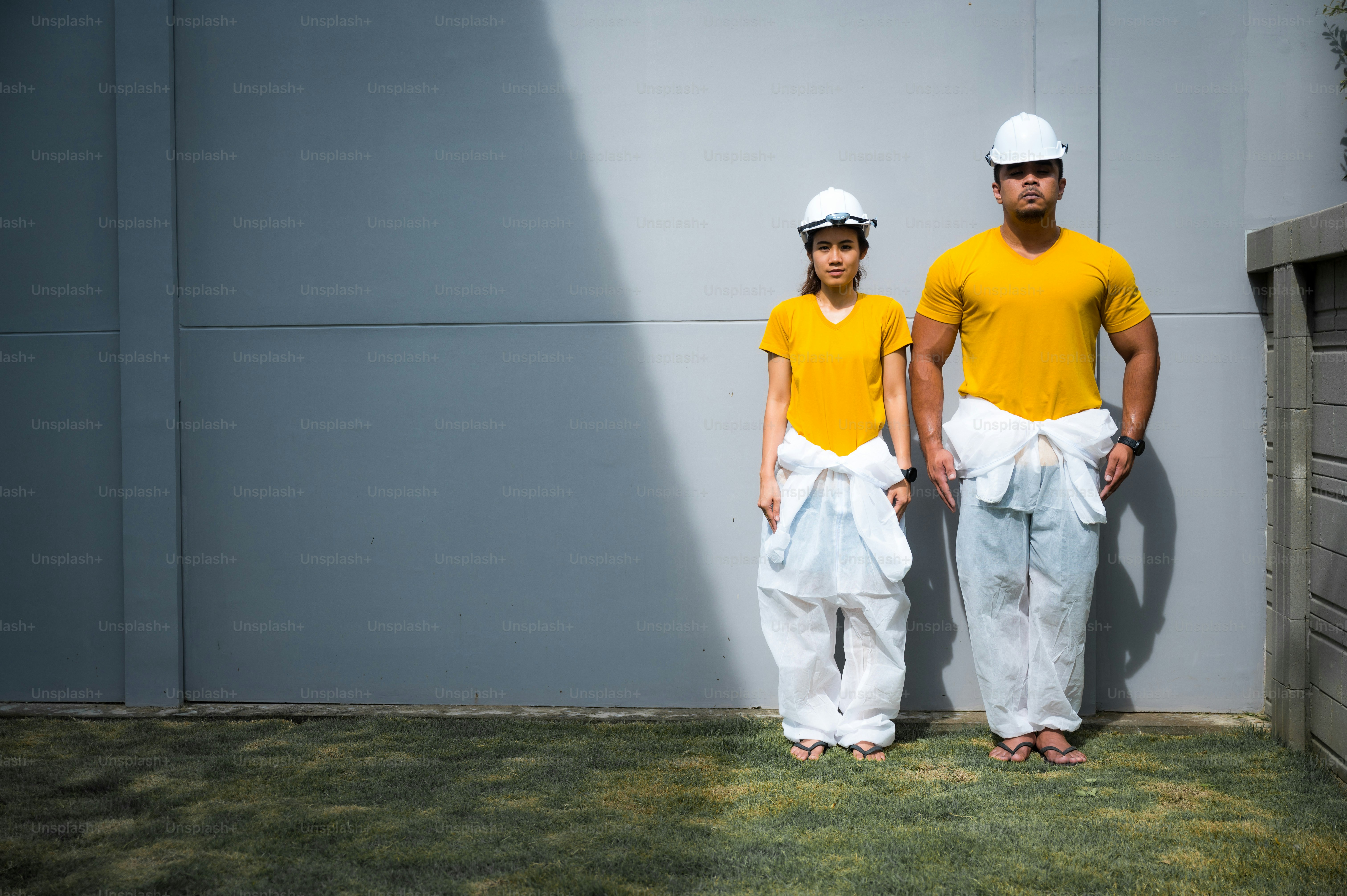 Couple in the house construction concept