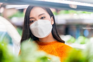 기업가 그린 하우스 수경 농장 중소 기업 아시�아 여성 소유자 착용 얼굴 마스크 손 사용 정제 품질 검사 물 시스템 및 비료 공급 신선한 녹색 야채 랙