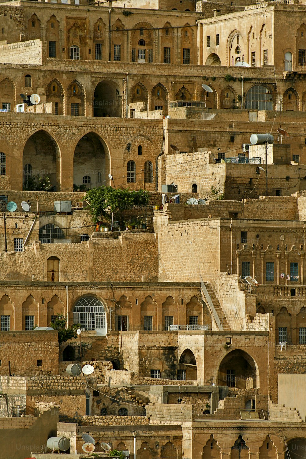 View over the historical houses in Mardin, Turkey