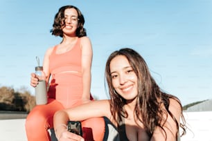 two women are posing for a picture together