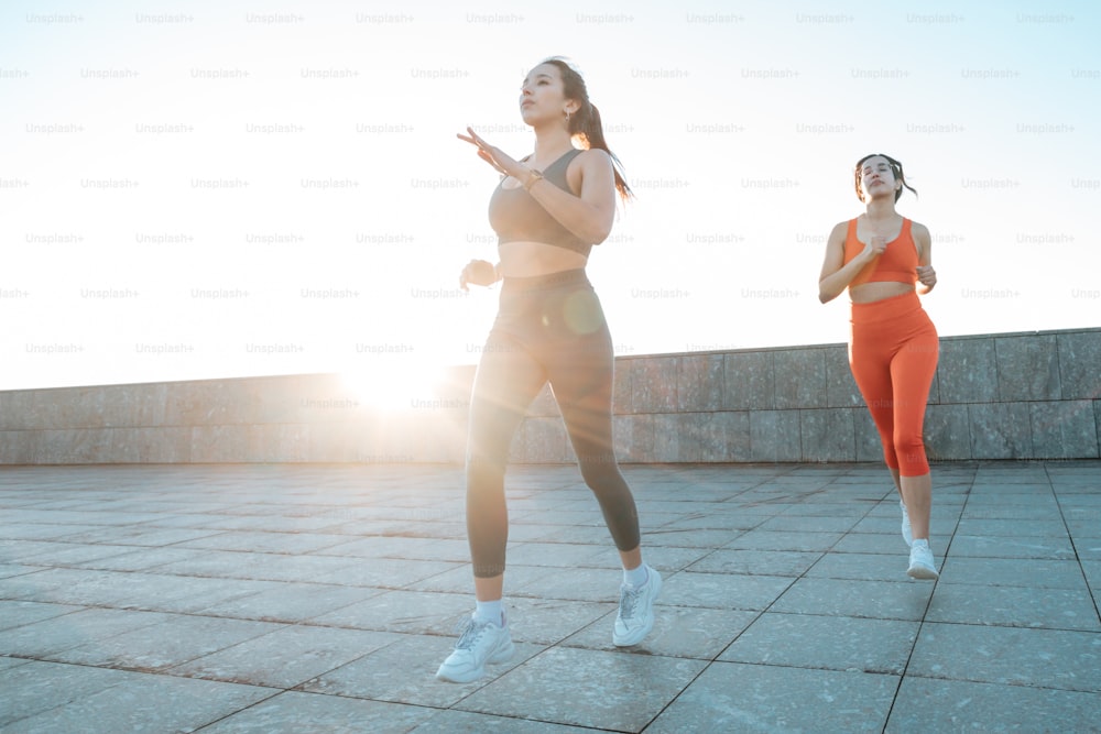 Group of five women in sportswear with fitness accessories standing  together. Diverse females posing together in studio. photo – Photography  Image on Unsplash