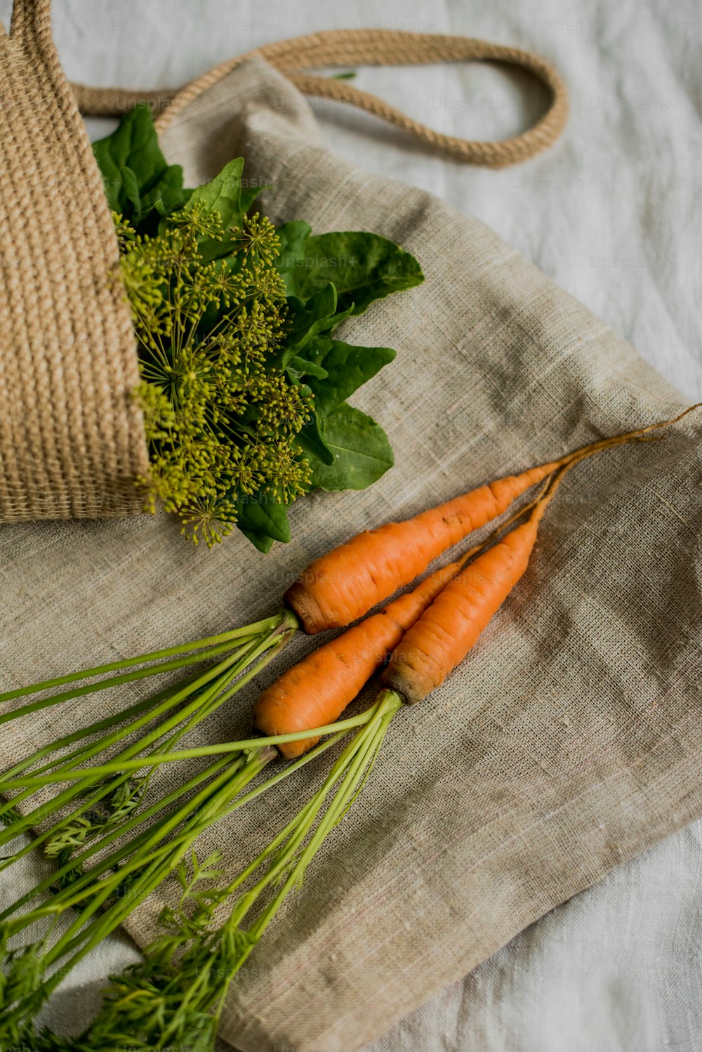 a couple of carrots sitting on top of a table