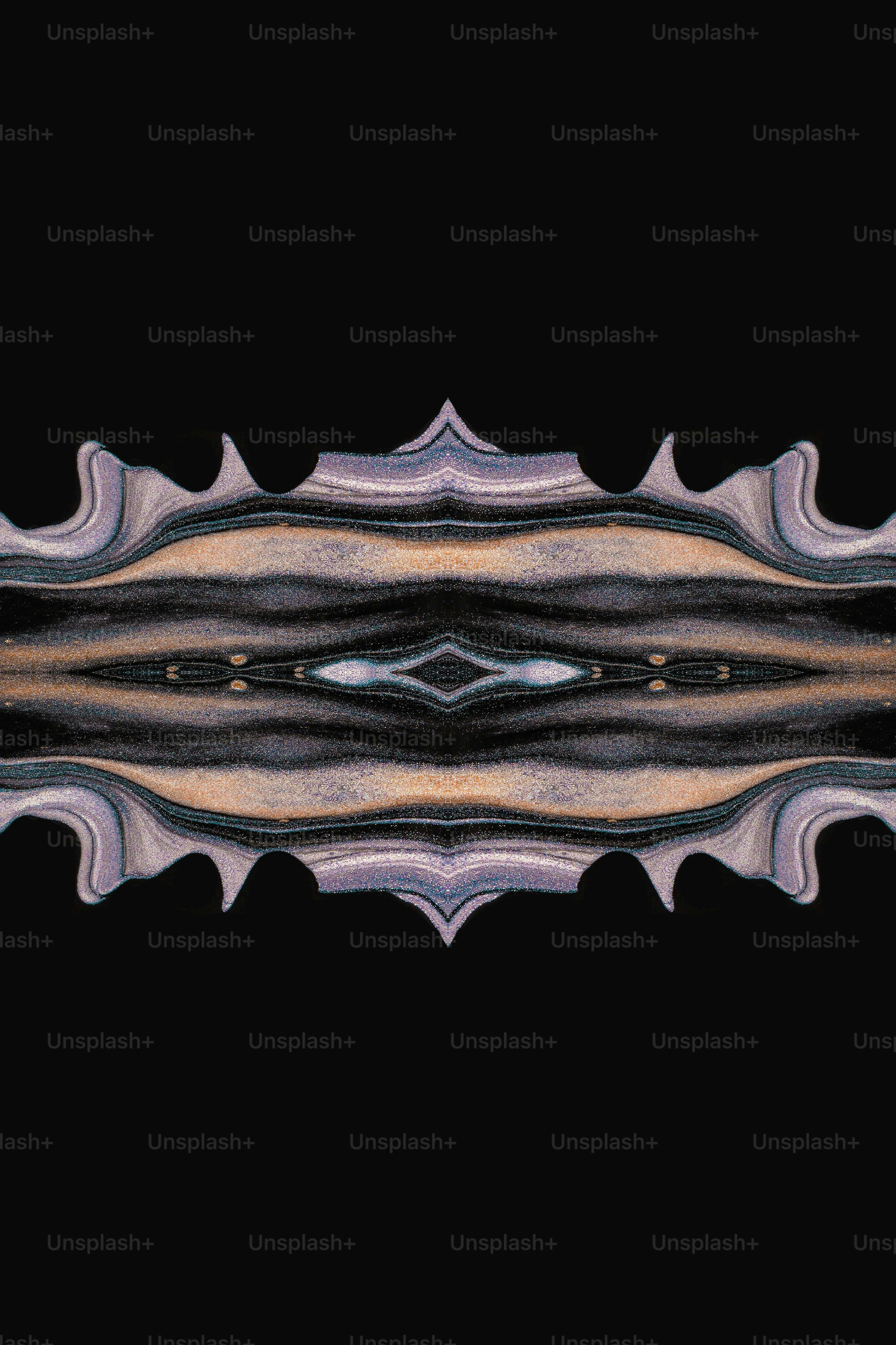 a black background with a pattern of wavy lines