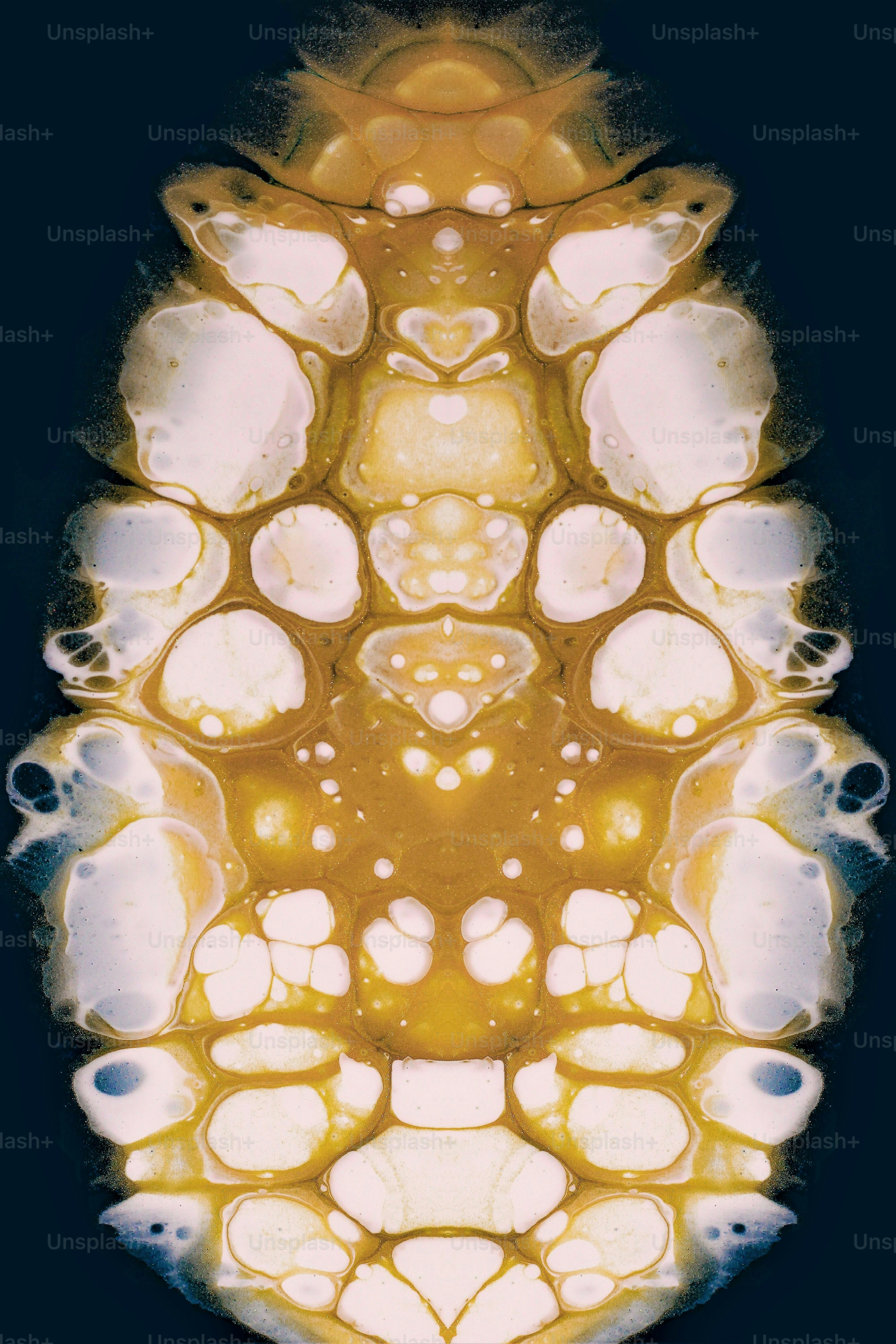 a close up of a yellow and white object