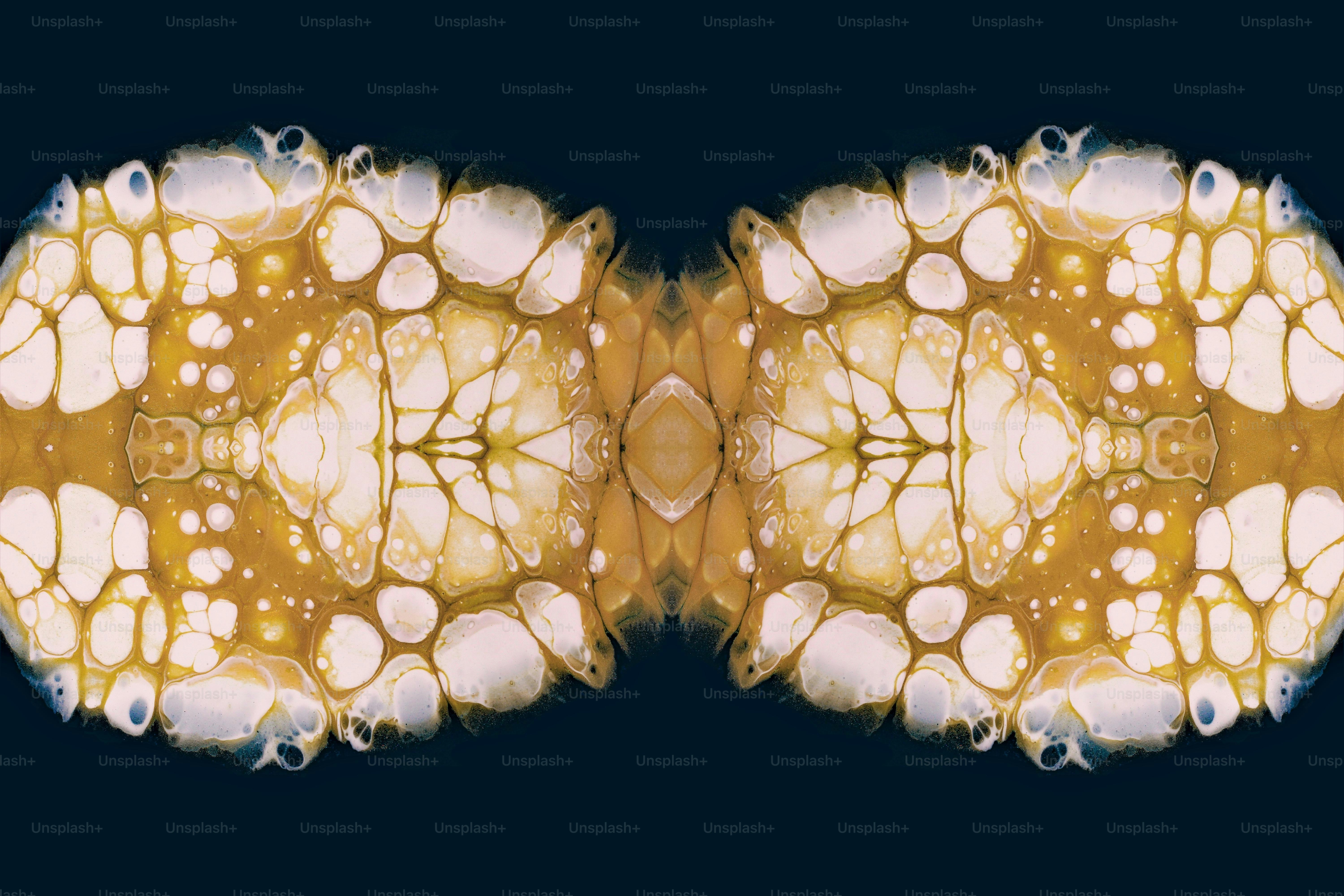 a close up of a pattern on a black background