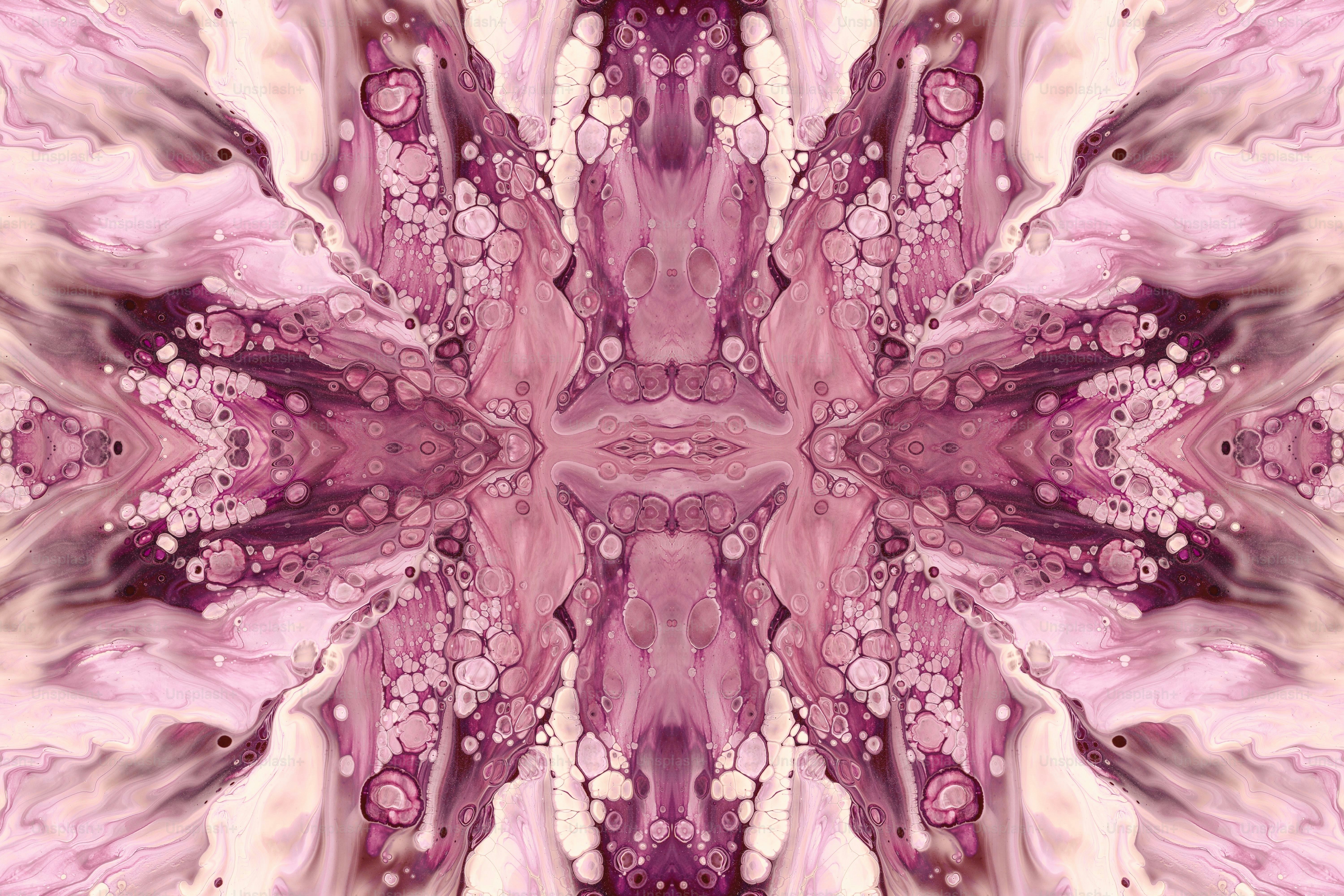 Un diseño abstracto rosa y blanco muy bonito