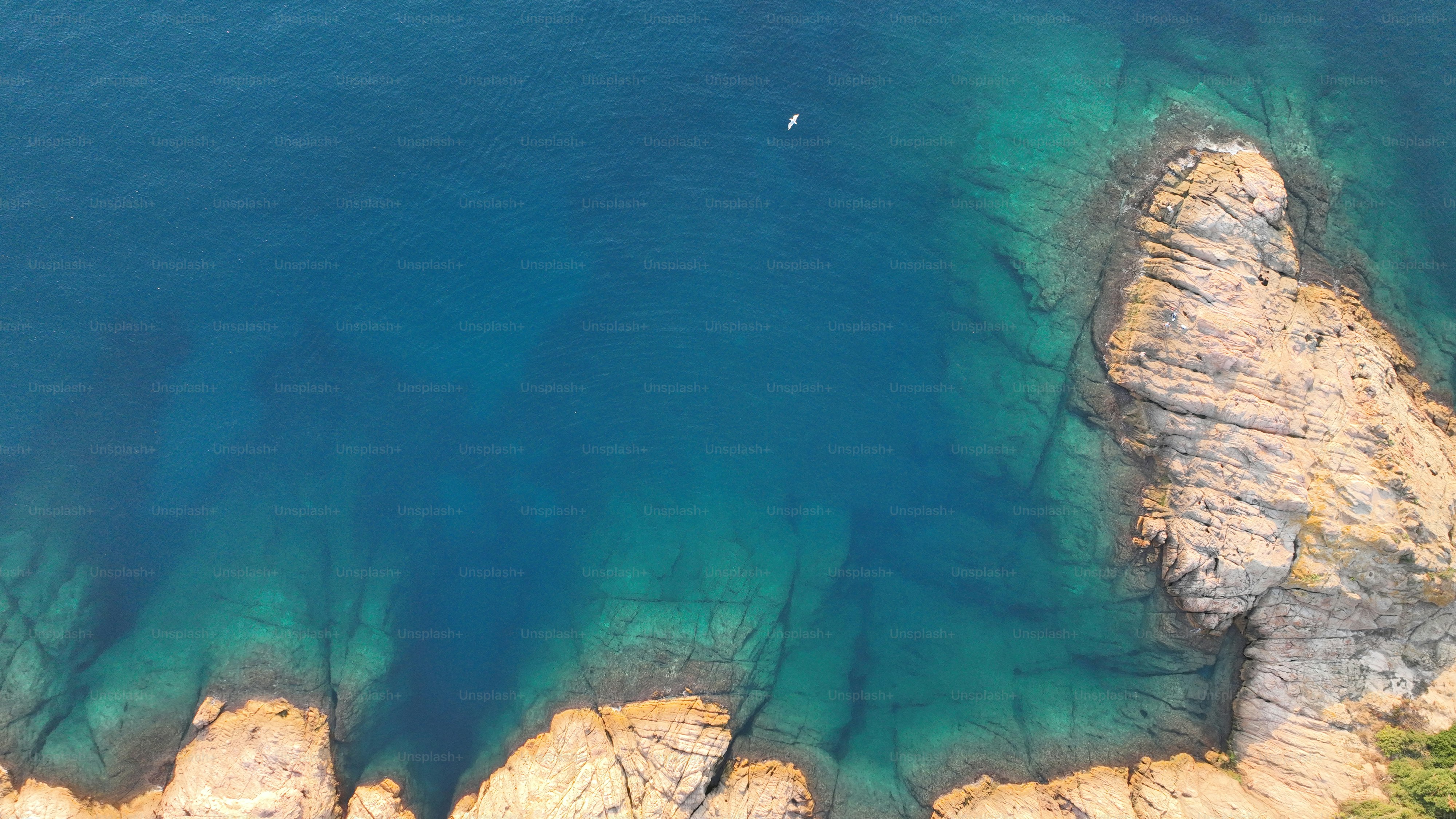 eine Luftaufnahme eines Gewässers