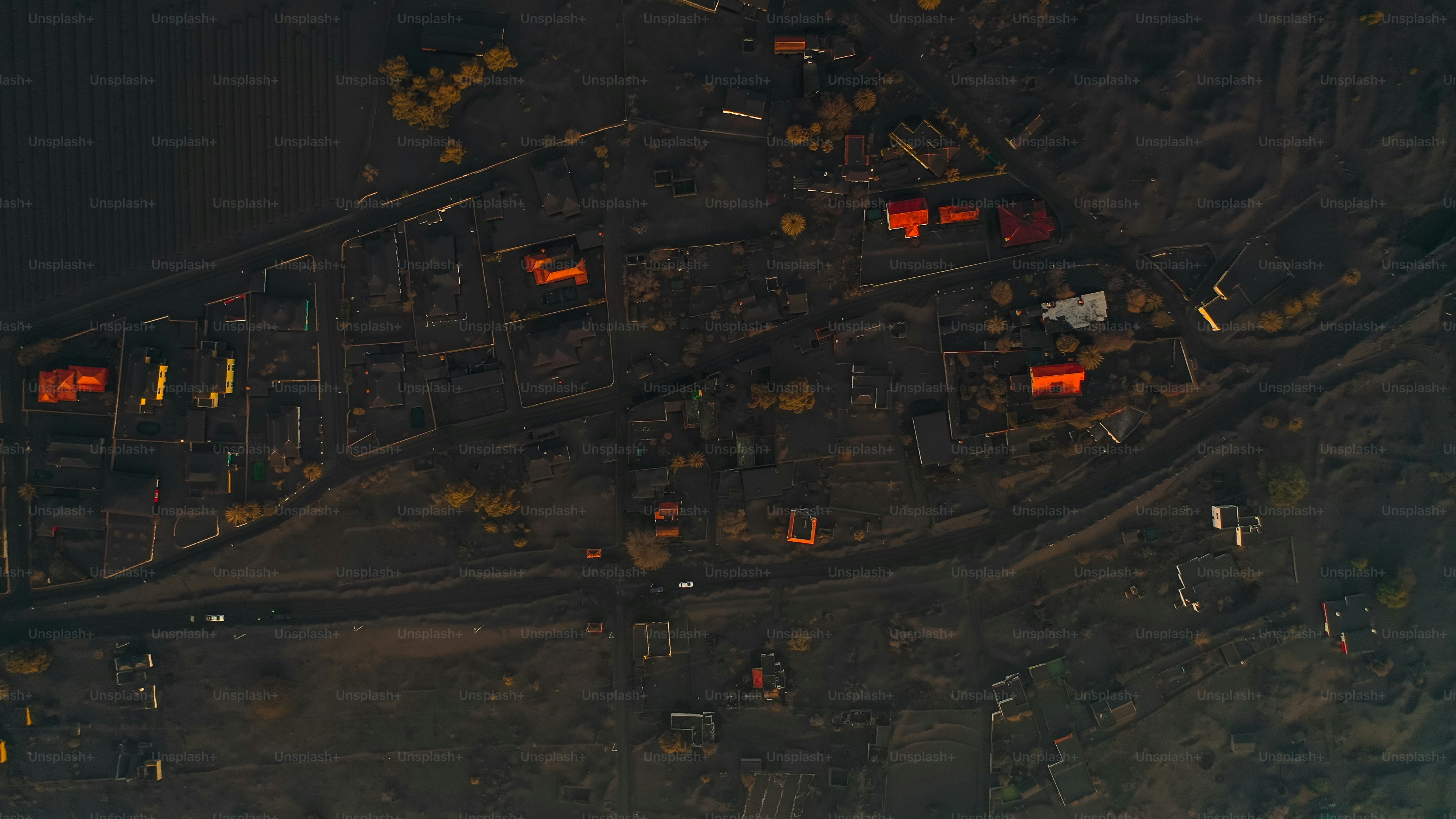 an aerial view of a neighborhood with a lot of houses