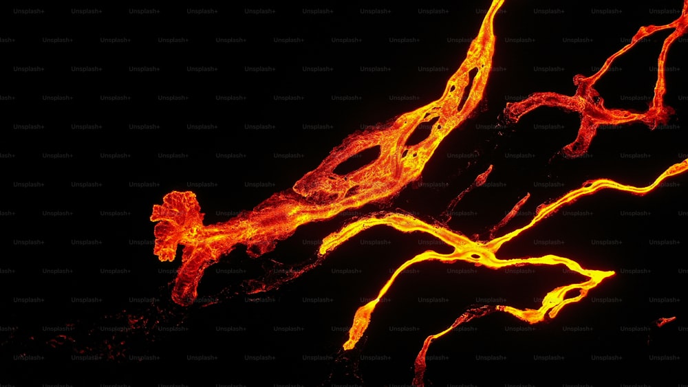 a close up of a fire with a black background