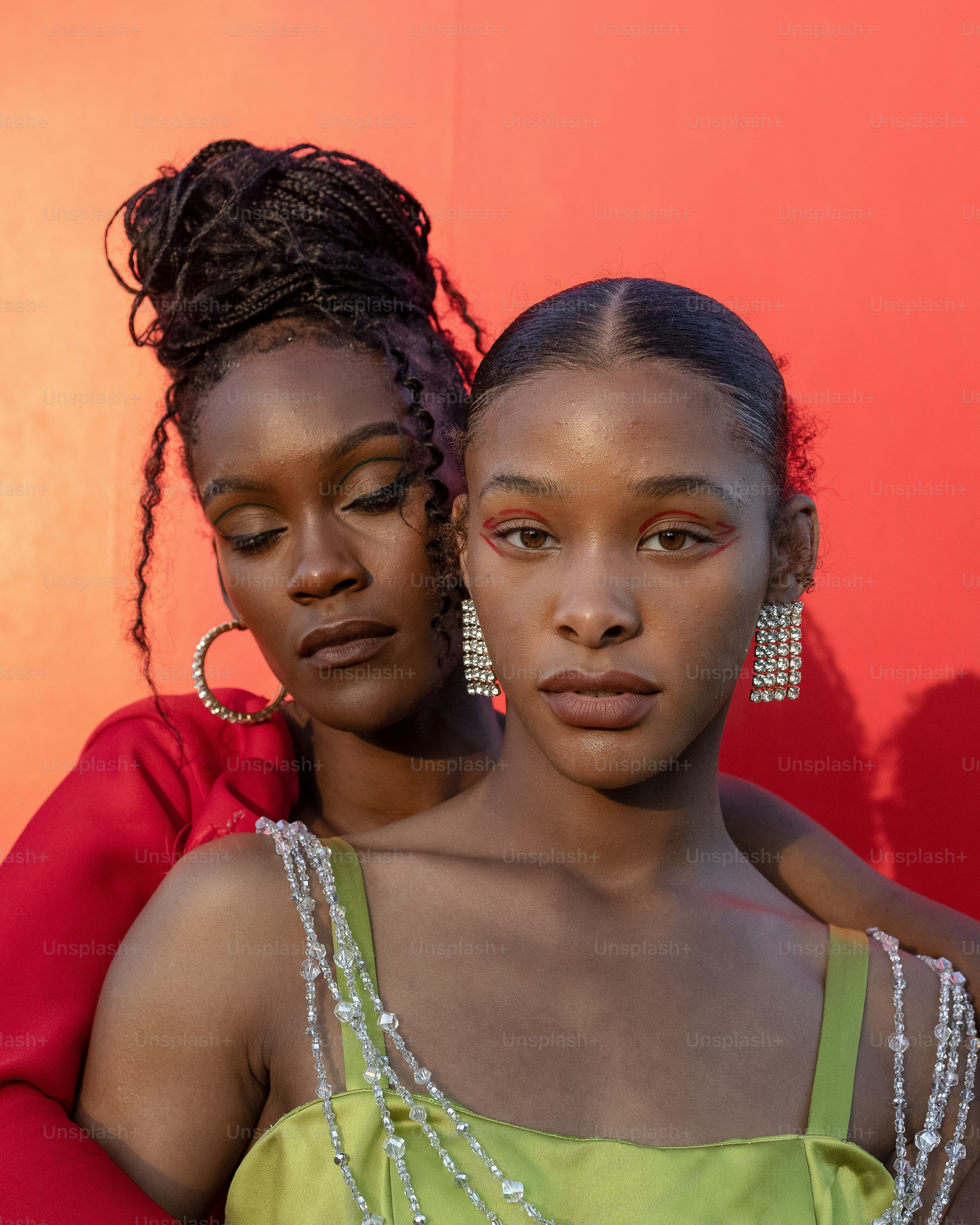 two young women standing next to each other