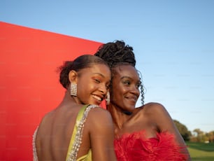 two women are posing for a picture together