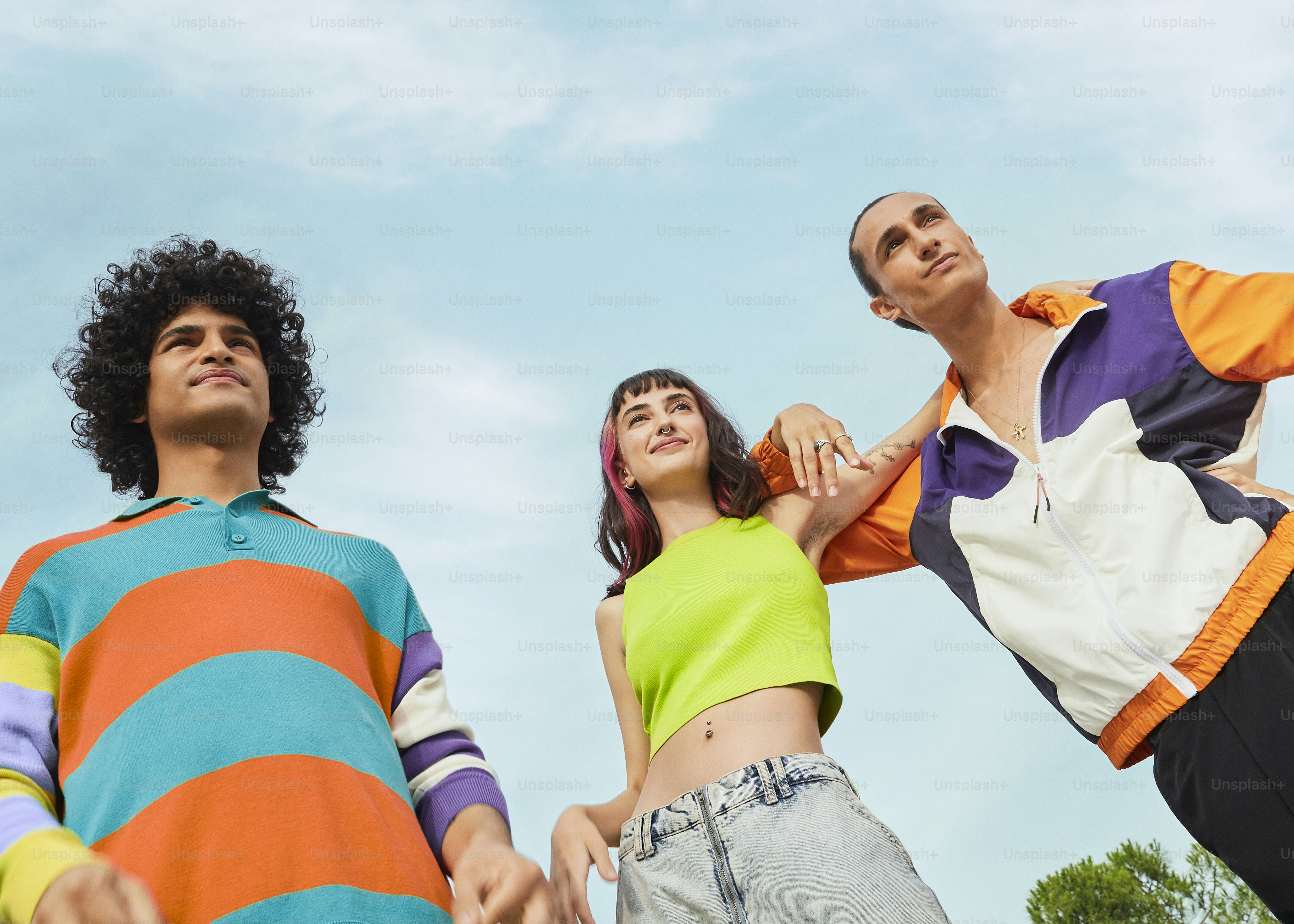 a group of young people standing next to each other