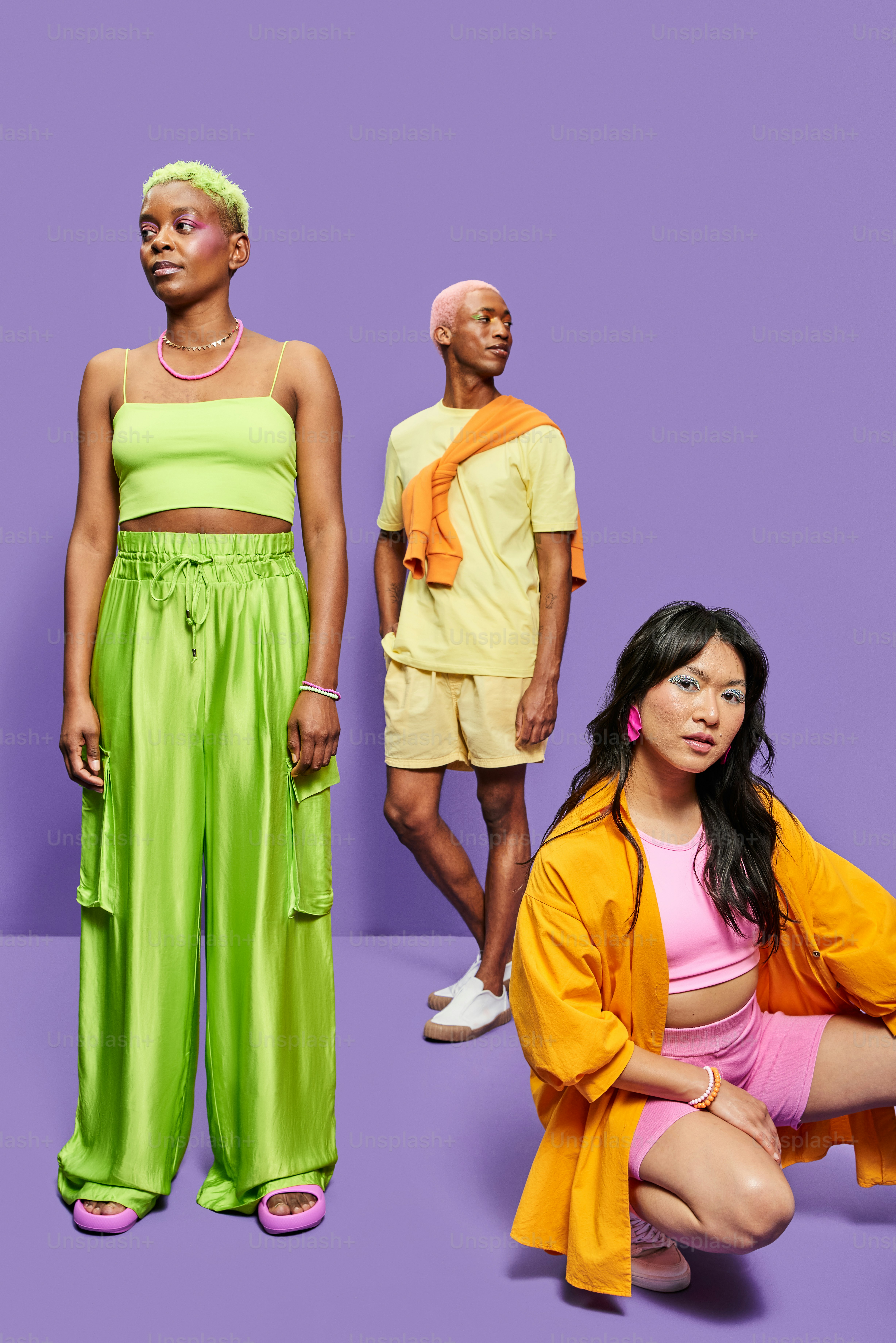 a group of people standing next to each other