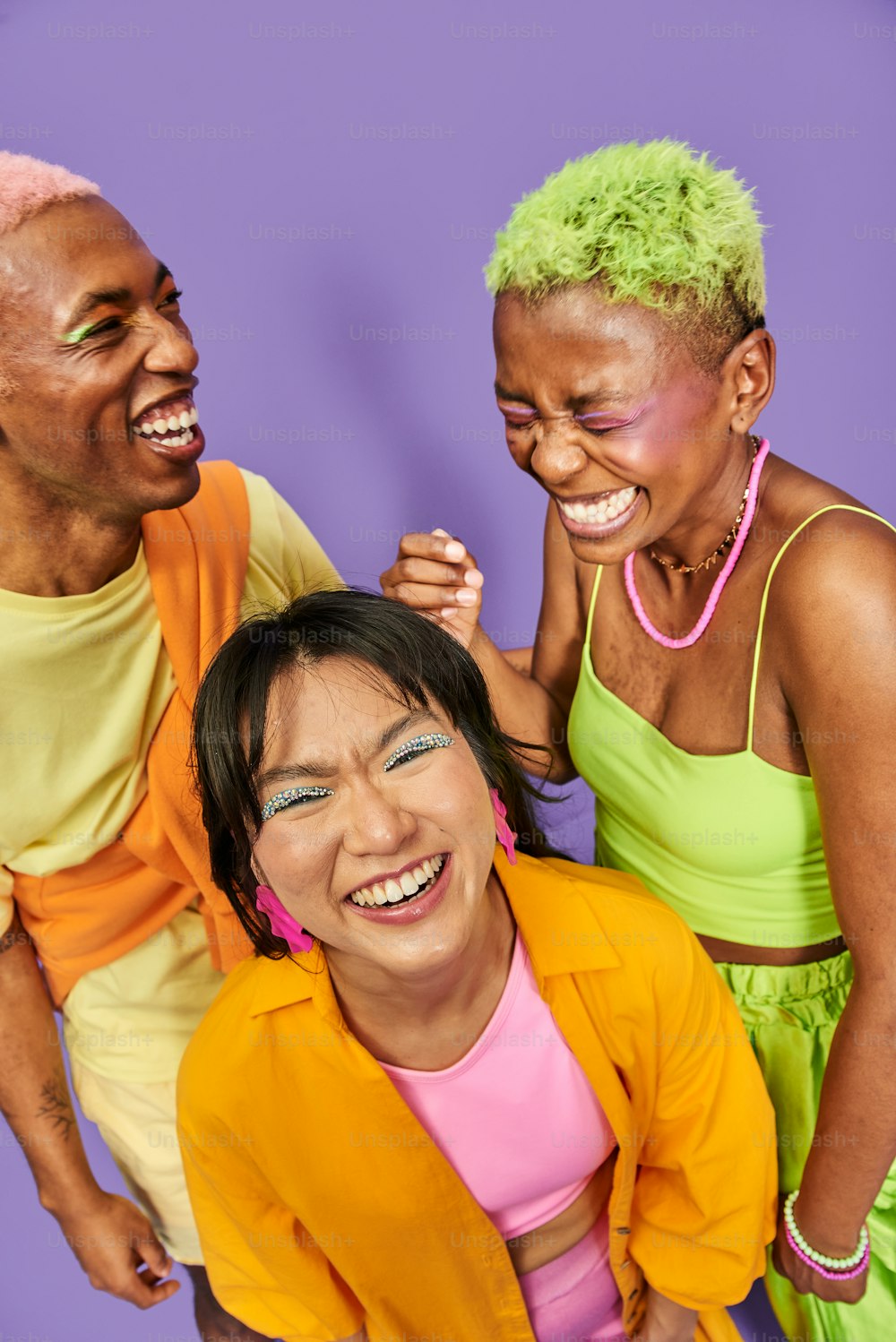 a group of people standing next to each other