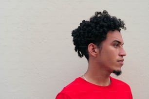 Portrait of a serious young man in the open air