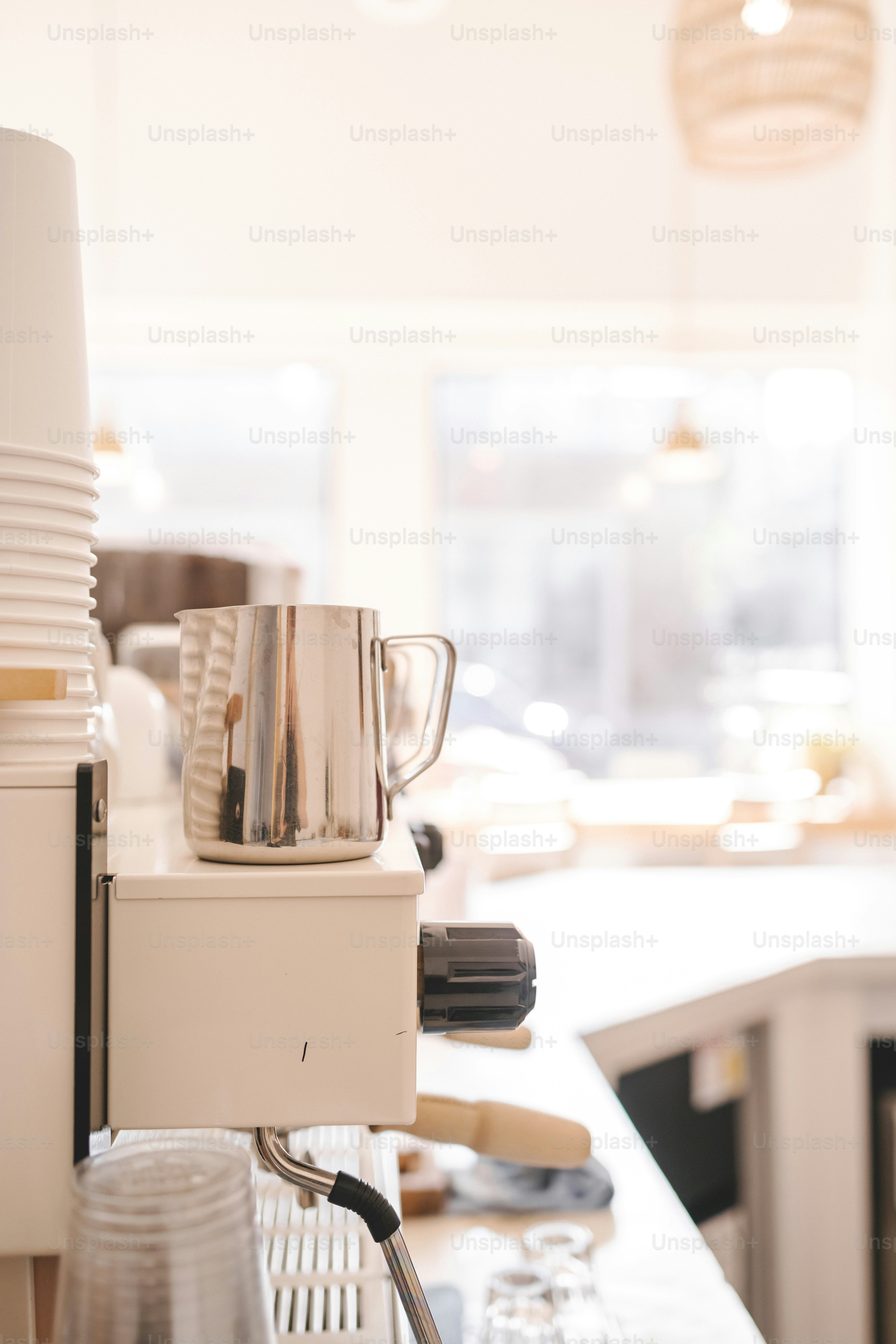 a coffee maker sitting on top of a counter