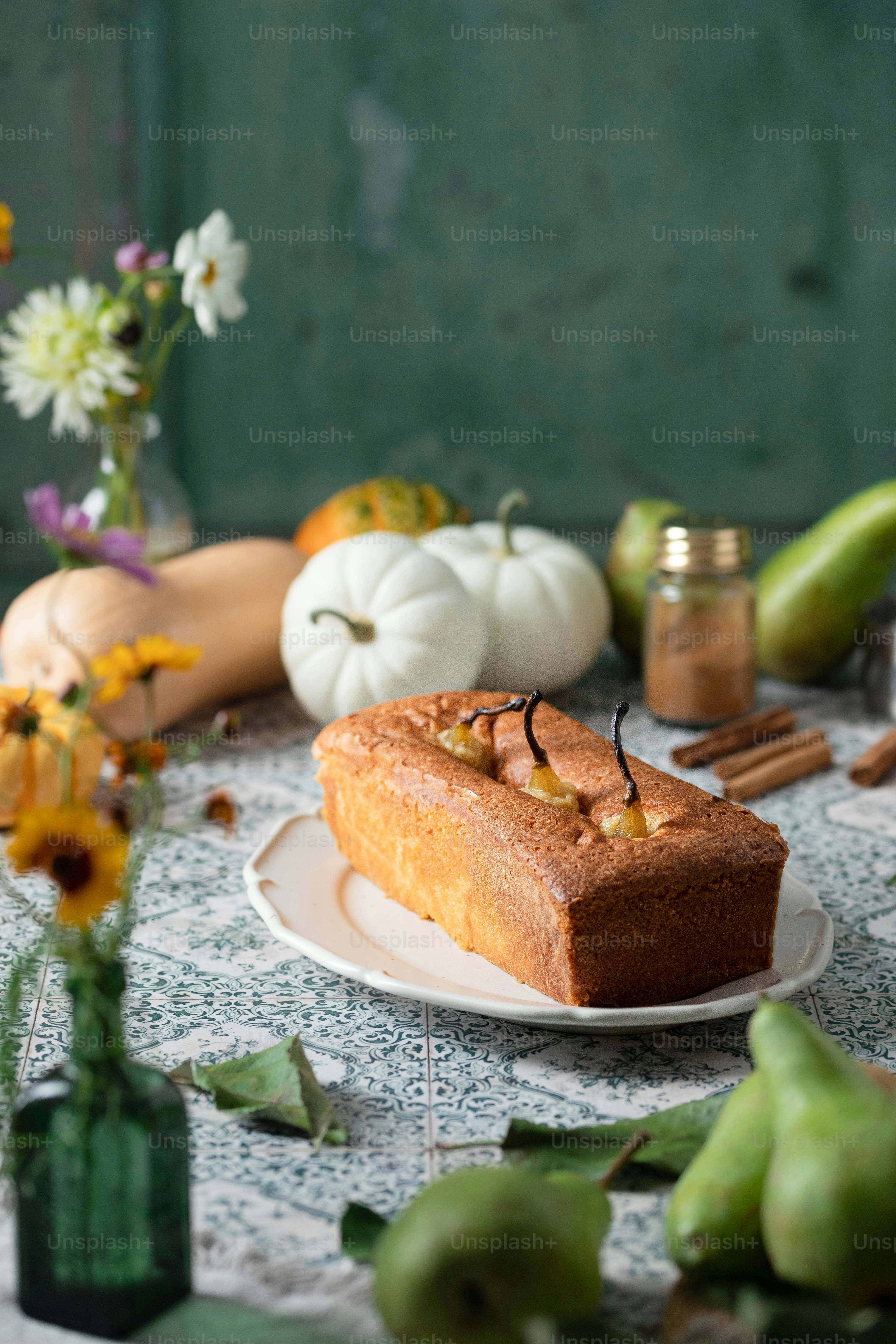 a piece of cake sitting on top of a white plate